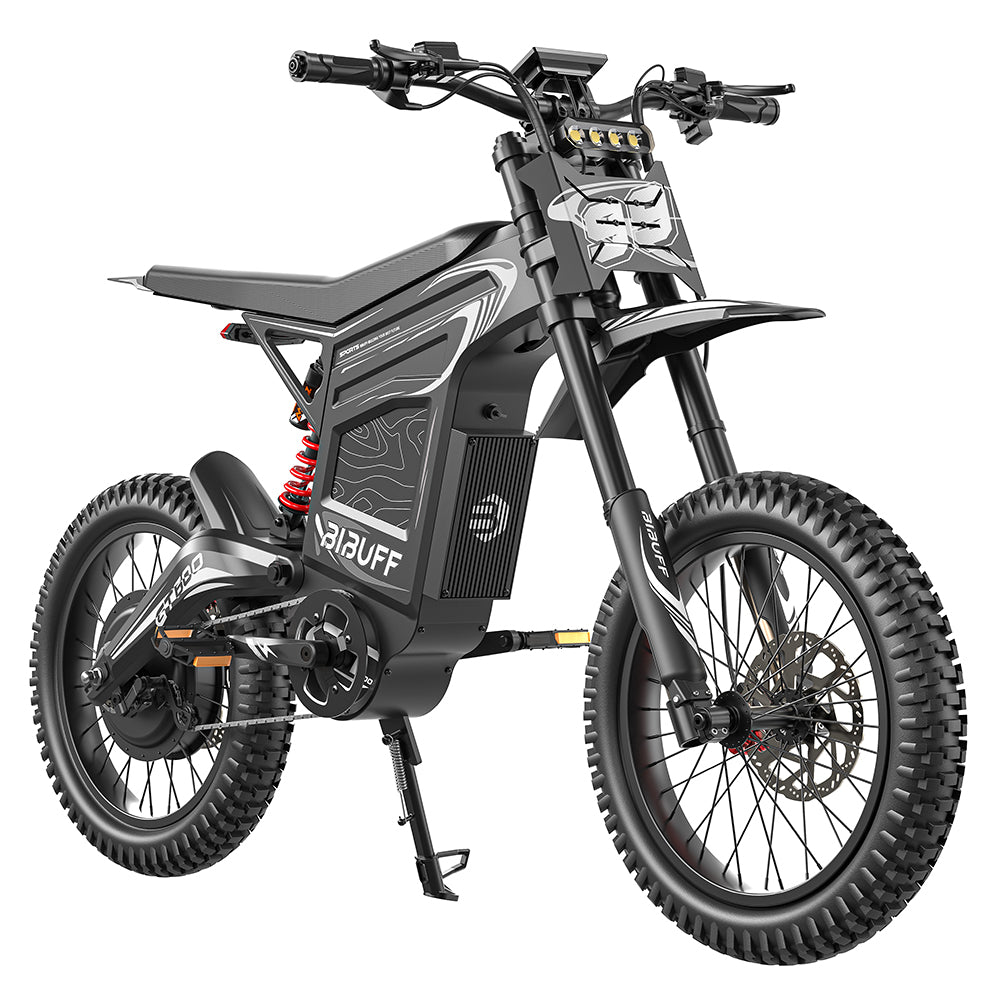 Readygo | BIBUFF GT600 72V30AH Electric Dirt Bike 7500W Peak Power 80KM/H (50MPH) Max Speed Full Suspension Off-Road E-Bike for Adults/Teens