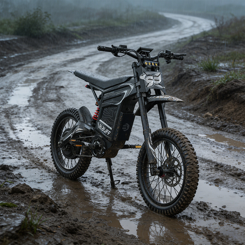 Readygo | BIBUFF GT600 72V30AH Electric Dirt Bike 7500W Peak Power 80KM/H (50MPH) Max Speed Full Suspension Off-Road E-Bike for Adults/Teens