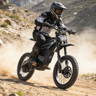 Readygo | BIBUFF GT600 72V30AH Electric Dirt Bike 7500W Peak Power 80KM/H (50MPH) Max Speed Full Suspension Off-Road E-Bike for Adults/Teens