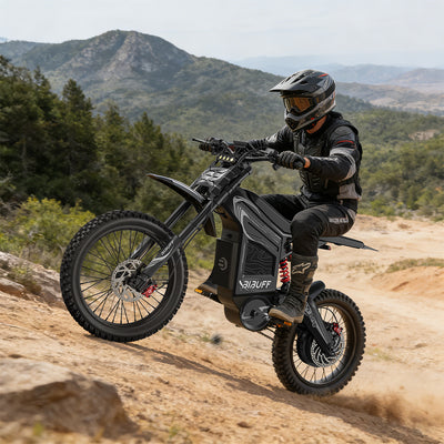 Readygo | BIBUFF GT600 72V30AH Electric Dirt Bike 7500W Peak Power 80KM/H (50MPH) Max Speed Full Suspension Off-Road E-Bike for Adults/Teens